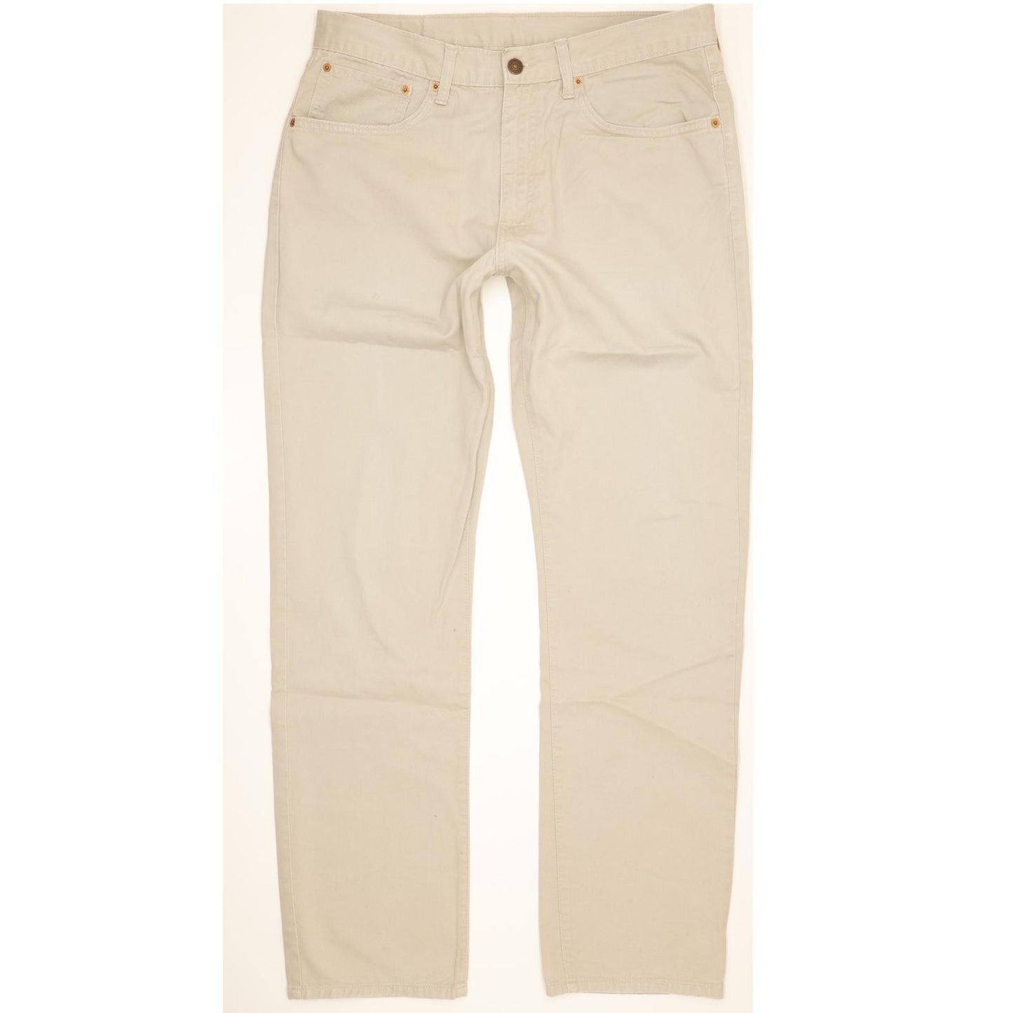 Levi's 581 Men Beige Straight Regular Stretch Jeans W34 L32