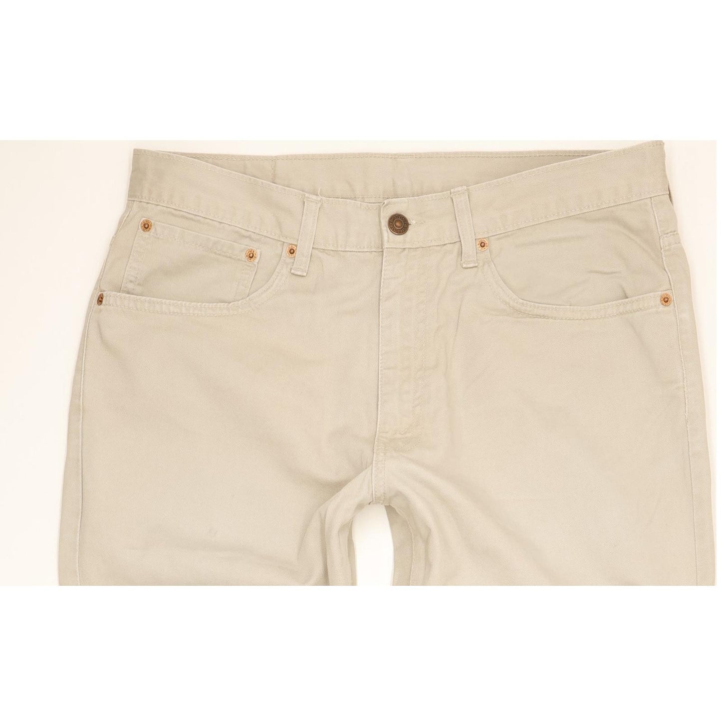 Levi's 581 Men Beige Straight Regular Stretch Jeans W34 L32