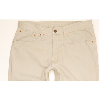 Levi's 581 Men Beige Straight Regular Stretch Jeans W34 L32