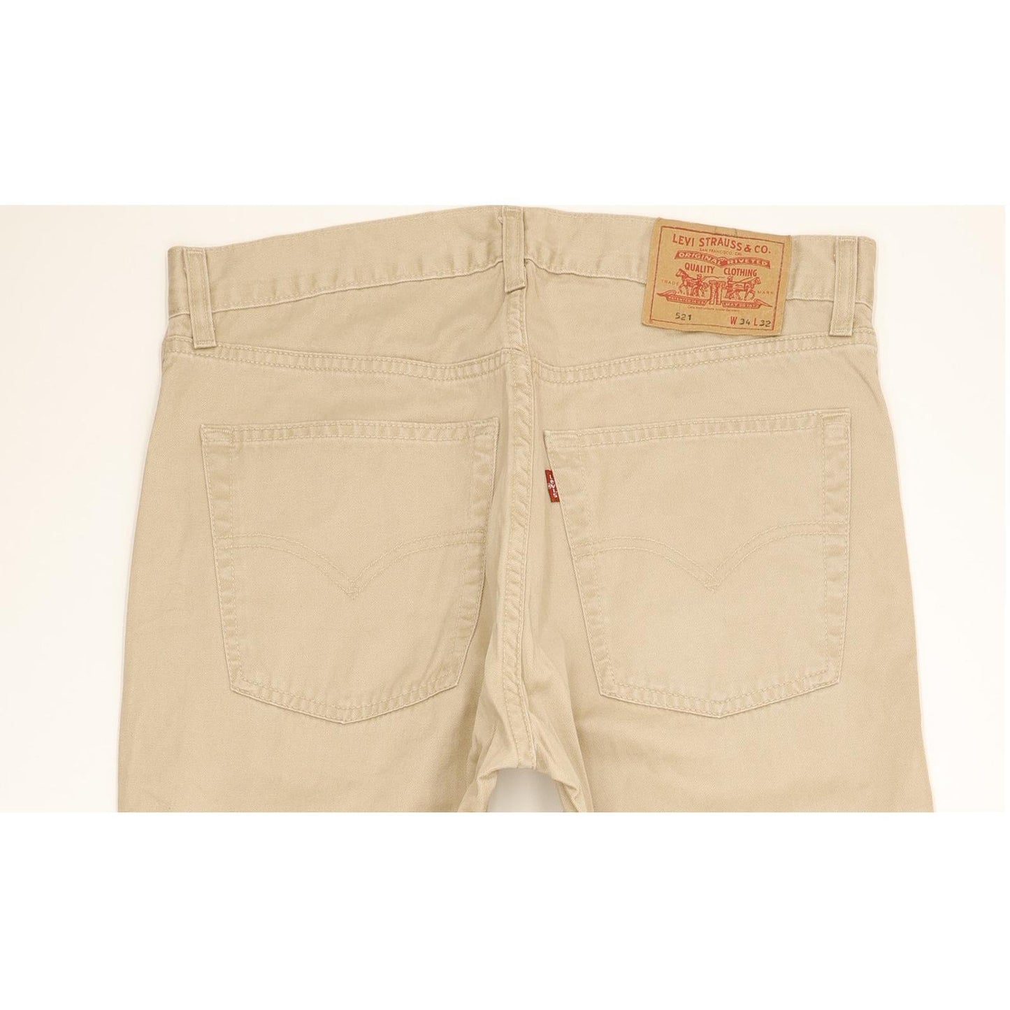 Levi's 521 Men Beige Straight Regular Jeans W34 L31