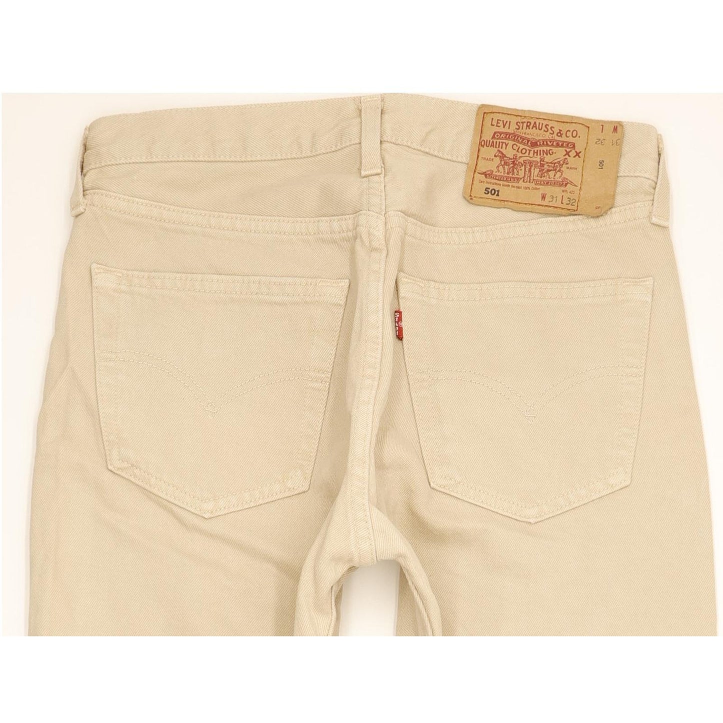 Levi's 501 Men Beige Straight Regular Jeans W31 L32