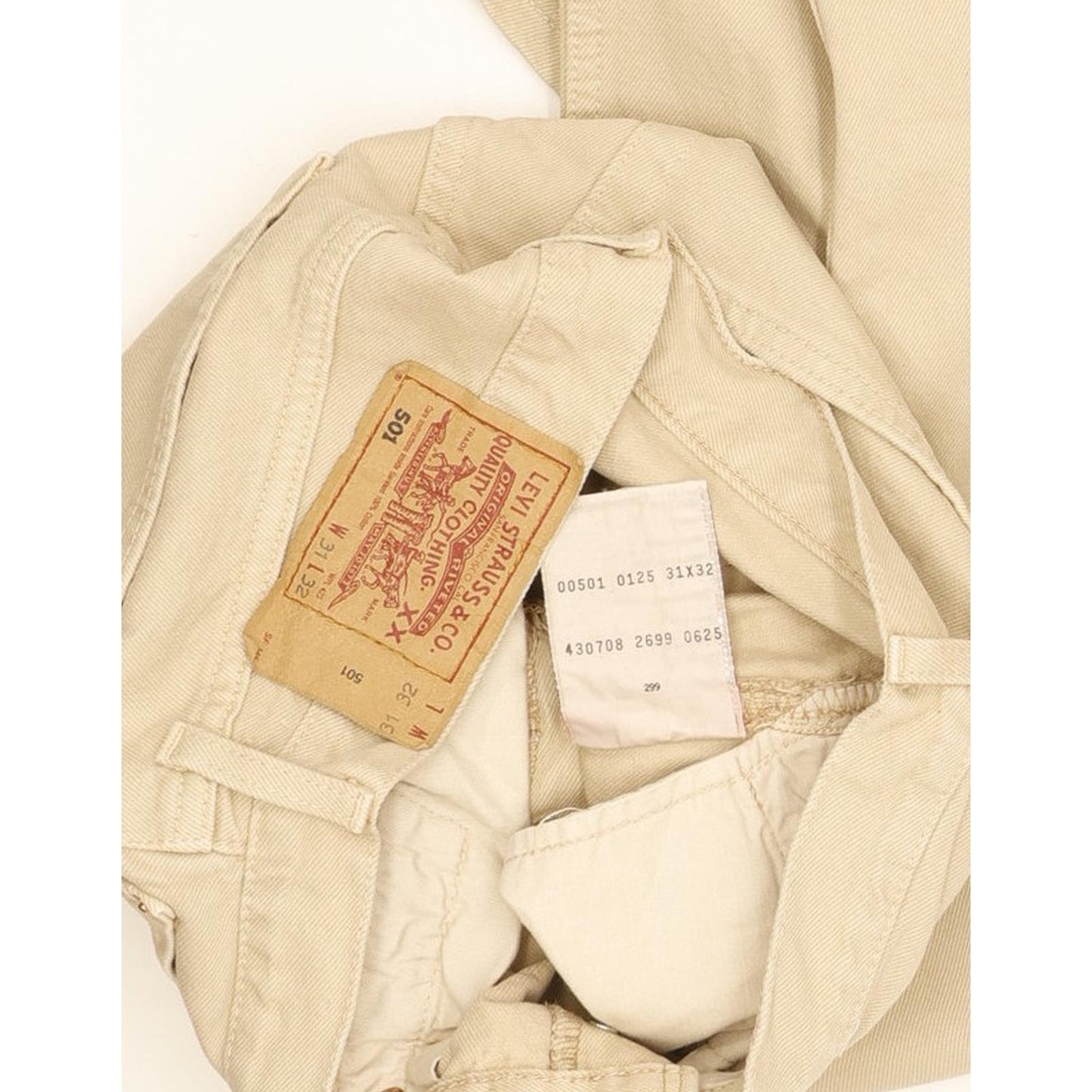 Levi's 501 Men Beige Straight Regular Jeans W31 L32