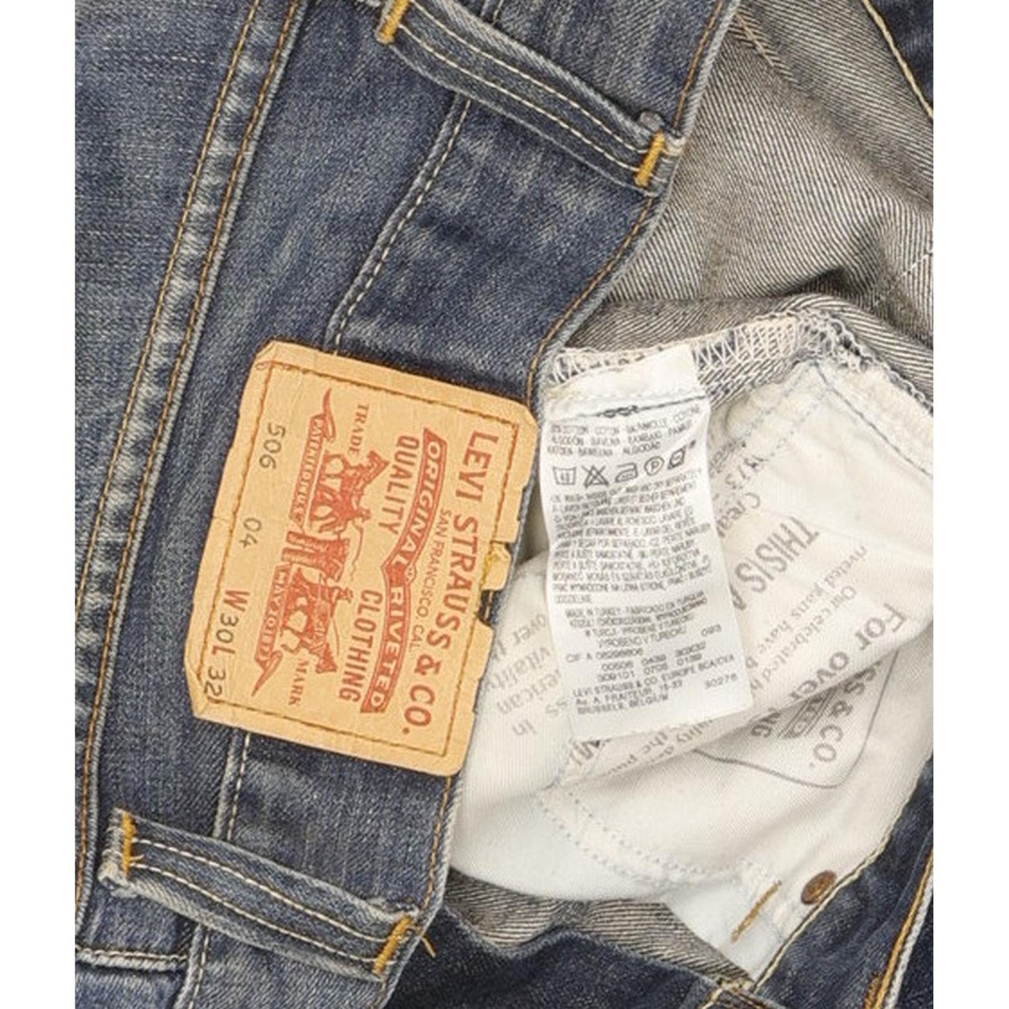 Levi's 506 Men Blue Straight Regular Jeans W30 L29