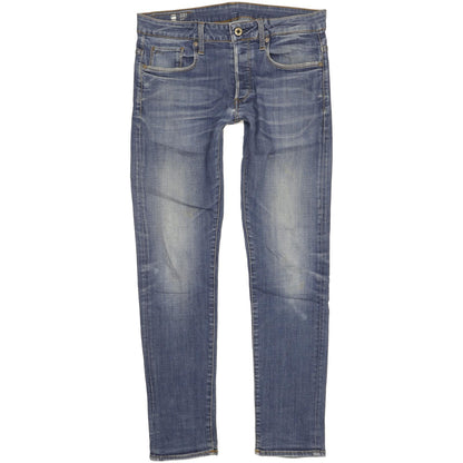 G-Star 3301 Men Blue Straight Slim Stretch Jeans W30 L32