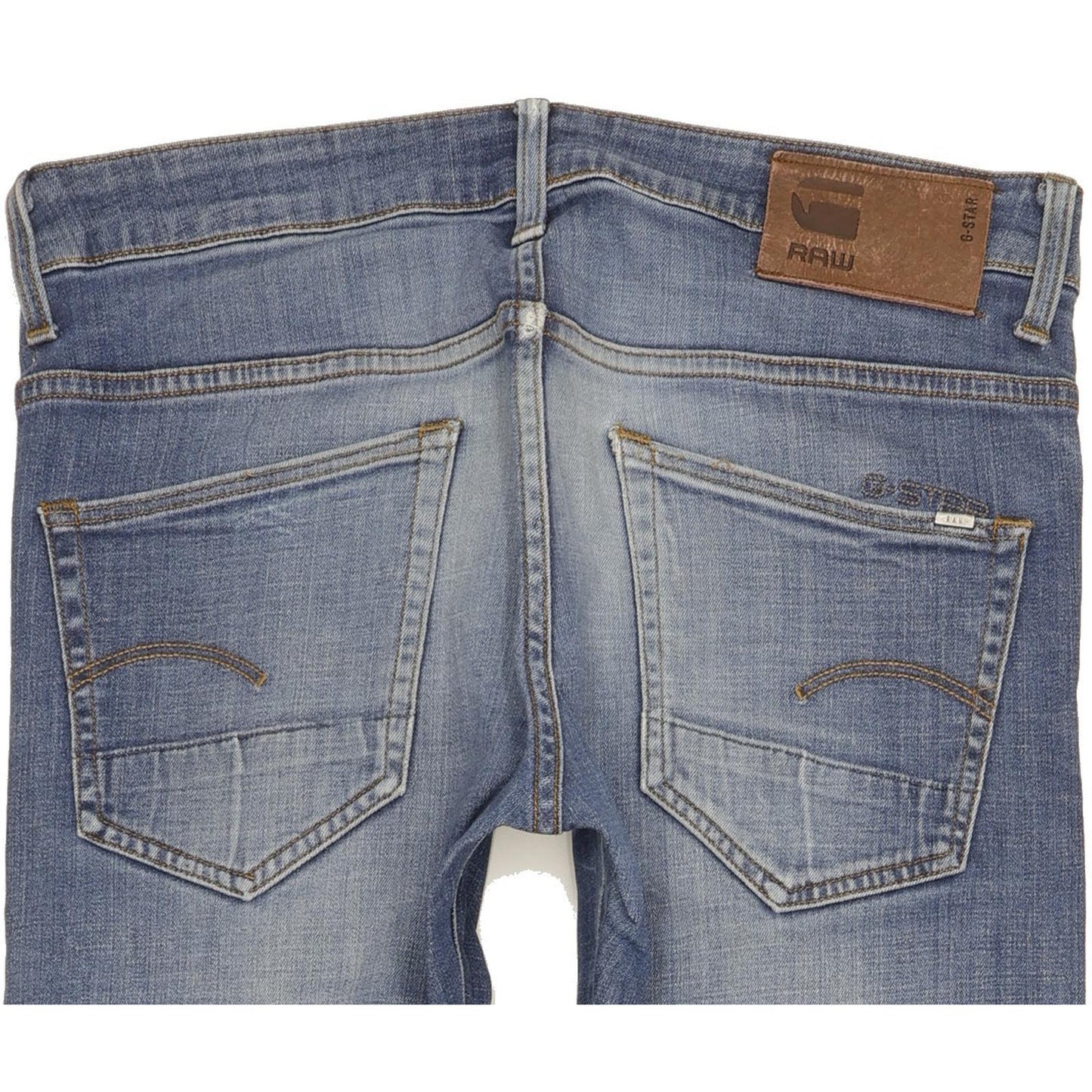 G-Star 3301 Men Blue Straight Slim Stretch Jeans W30 L32