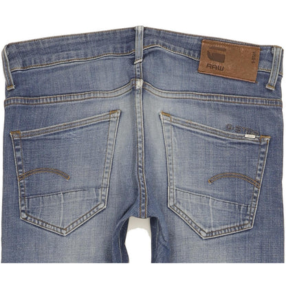 G-Star 3301 Men Blue Straight Slim Stretch Jeans W30 L32