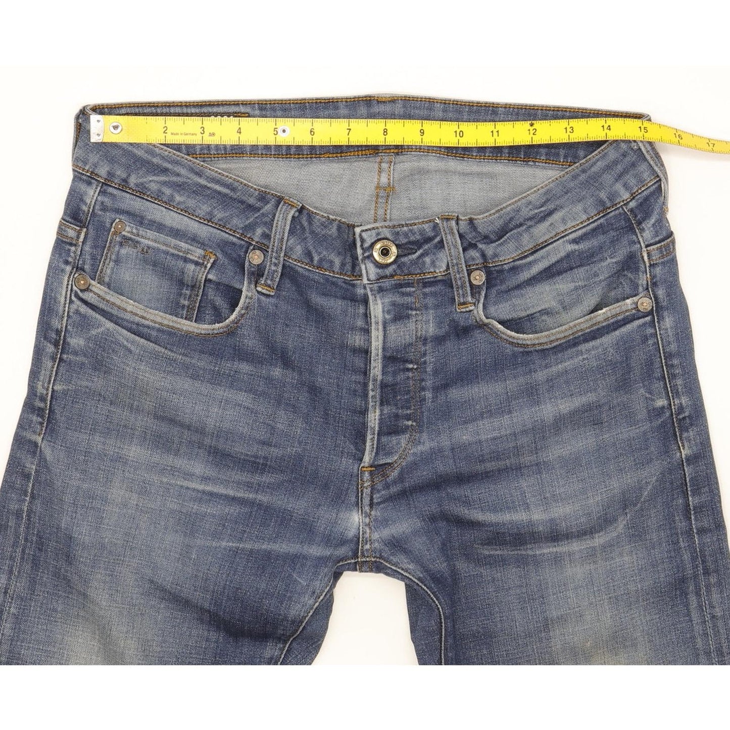 G-Star 3301 Men Blue Straight Slim Stretch Jeans W30 L32