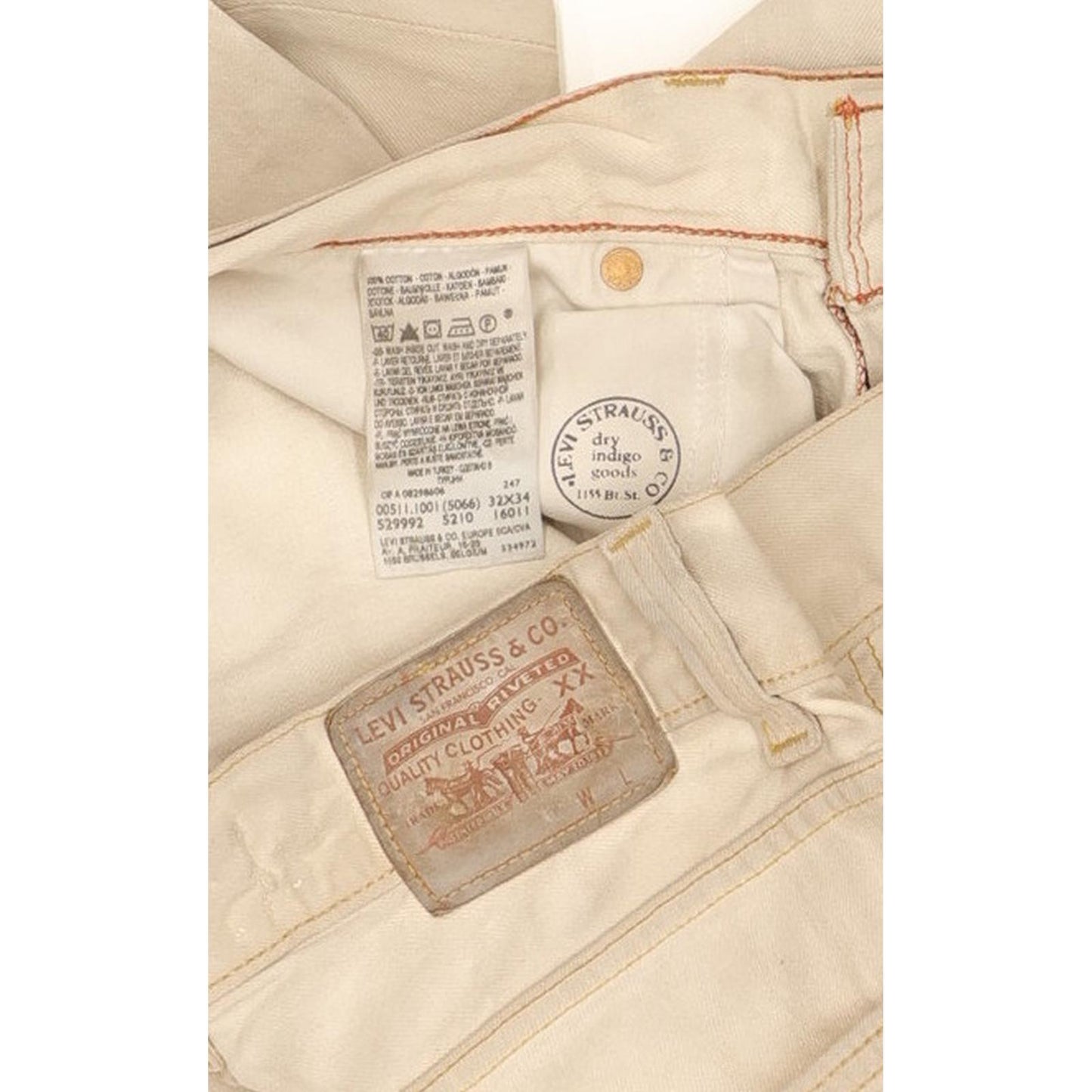 Levi's 511 Men Beige Straight Slim Jeans W32 L34