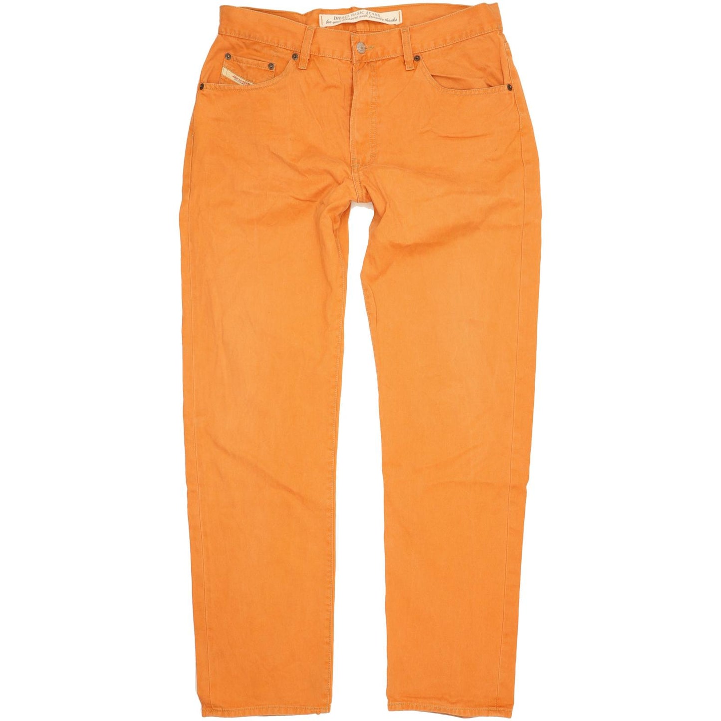 Diesel Keetar Orange Men Straight Regular Jeans W36 L34