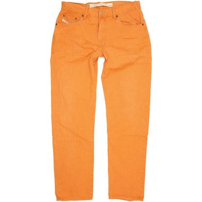 Diesel Keetar Orange Men Straight Regular Jeans W36 L34
