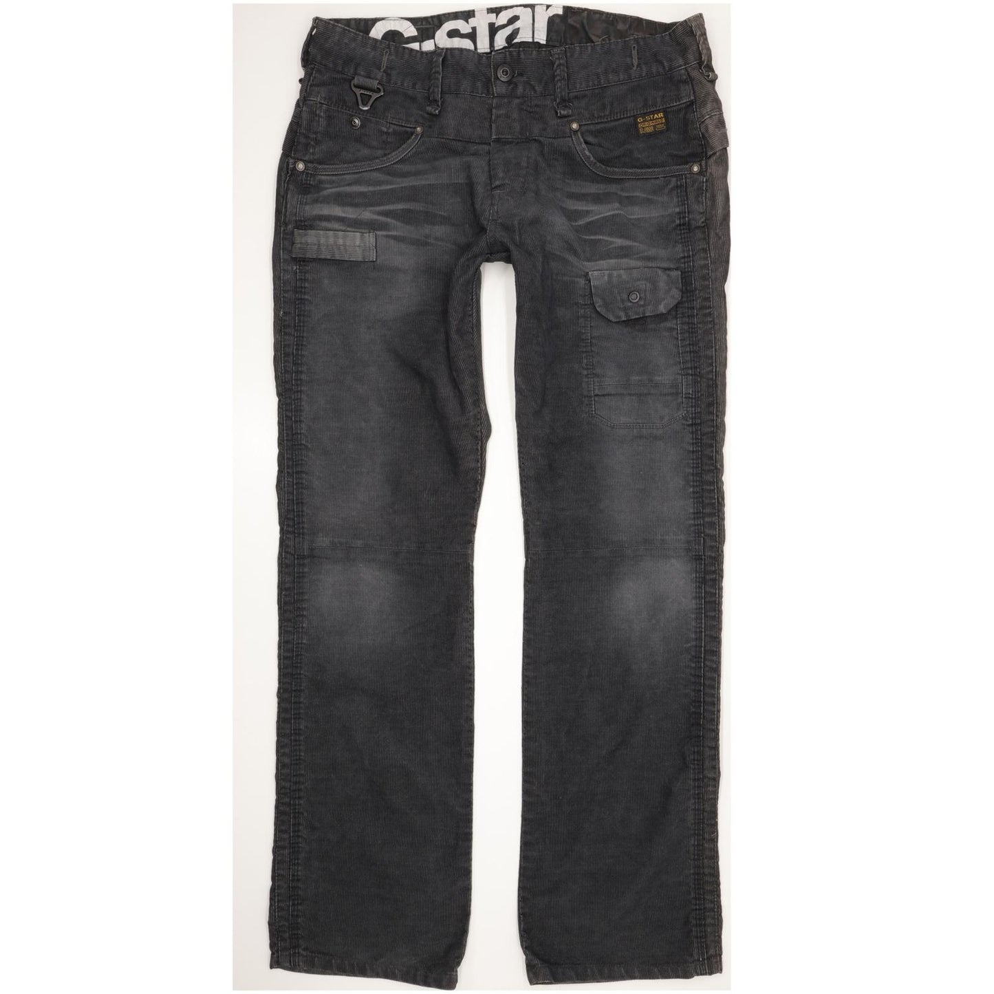 G-Star Raff Radar Men Charcoal Straight Regular Trousers W36 L34