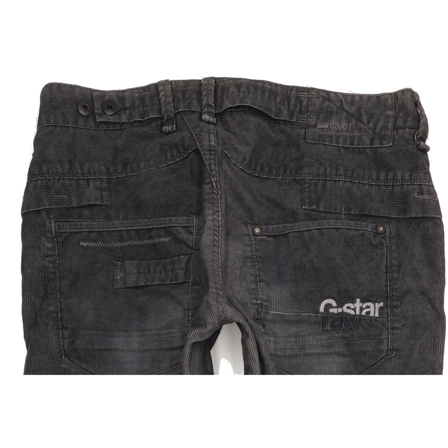 G-Star Raff Radar Men Charcoal Straight Regular Trousers W36 L34