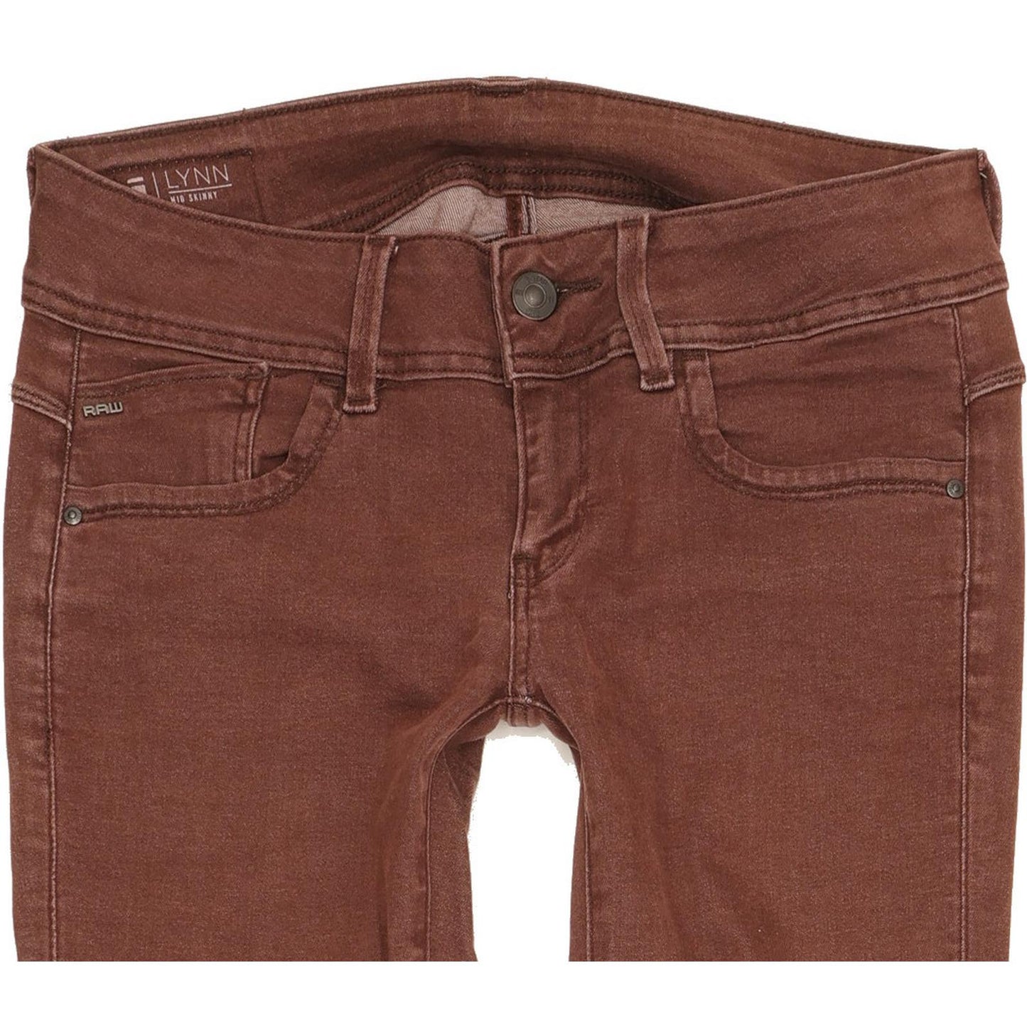 G-Star Lynn Women Brown Skinny Slim Stretch Jeans W28 L34