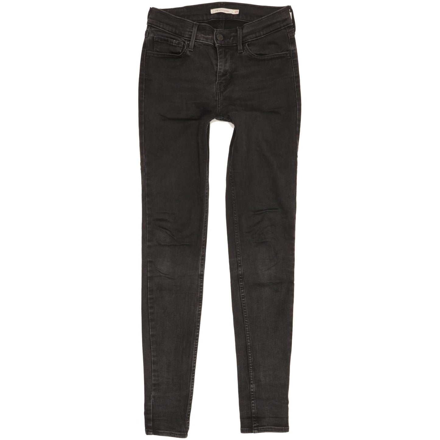 Levi's 710 Super Women Black Skinny Slim Stretch Jeans W27 L30