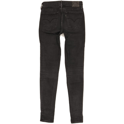 Levi's 710 Super Women Black Skinny Slim Stretch Jeans W27 L30