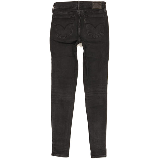Levi's 710 Super Women Black Skinny Slim Stretch Jeans W27 L30