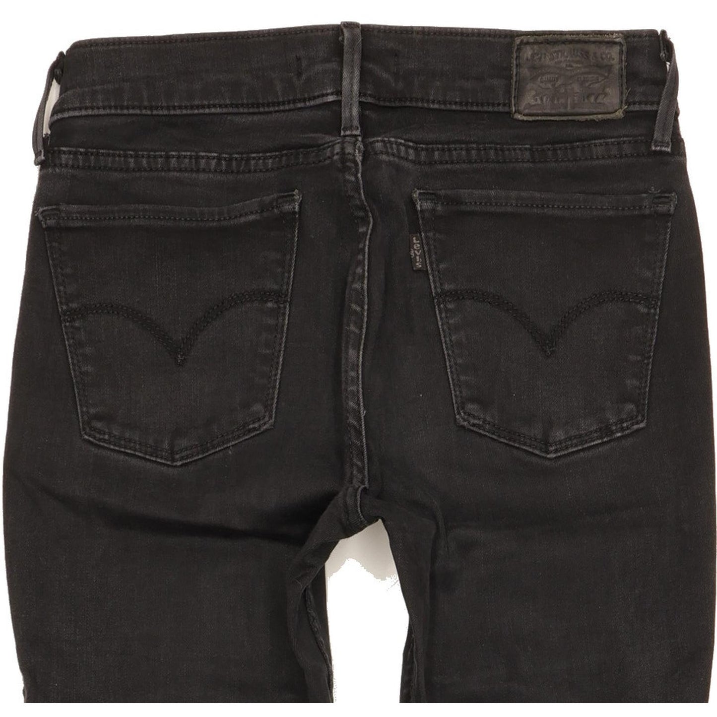 Levi's 710 Super Women Black Skinny Slim Stretch Jeans W27 L30