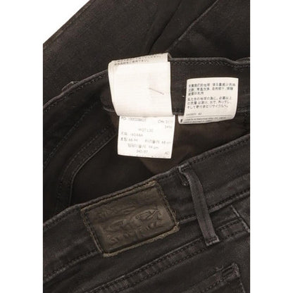 Levi's 710 Super Women Black Skinny Slim Stretch Jeans W27 L30