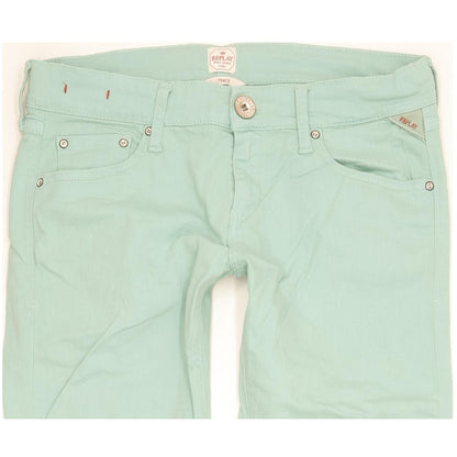 Replay Tracie Women Green Skinny Slim Stretch Jeans W28 L31