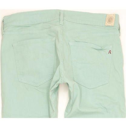 Replay Tracie Women Green Skinny Slim Stretch Jeans W28 L31