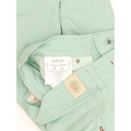 Replay Tracie Women Green Skinny Slim Stretch Jeans W28 L31