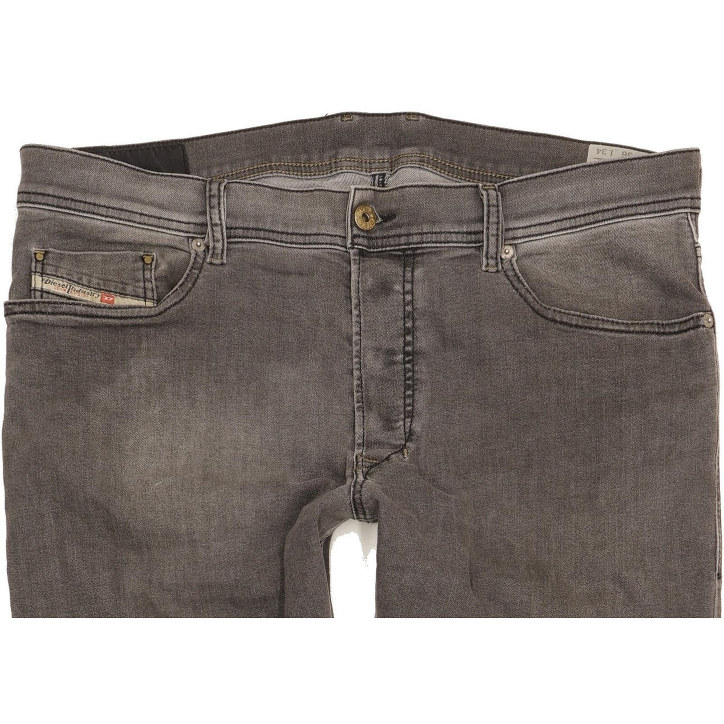 Diesel Tepphar 0662U Men Grey Tapered Slim Stretch Jeans W36 L34