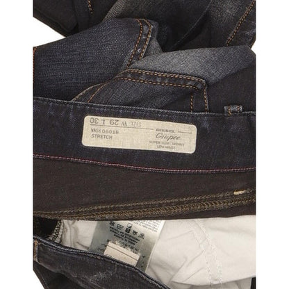 Diesel Grupee 0601B Women Navy Skinny Slim Stretch Jeans W29 L30