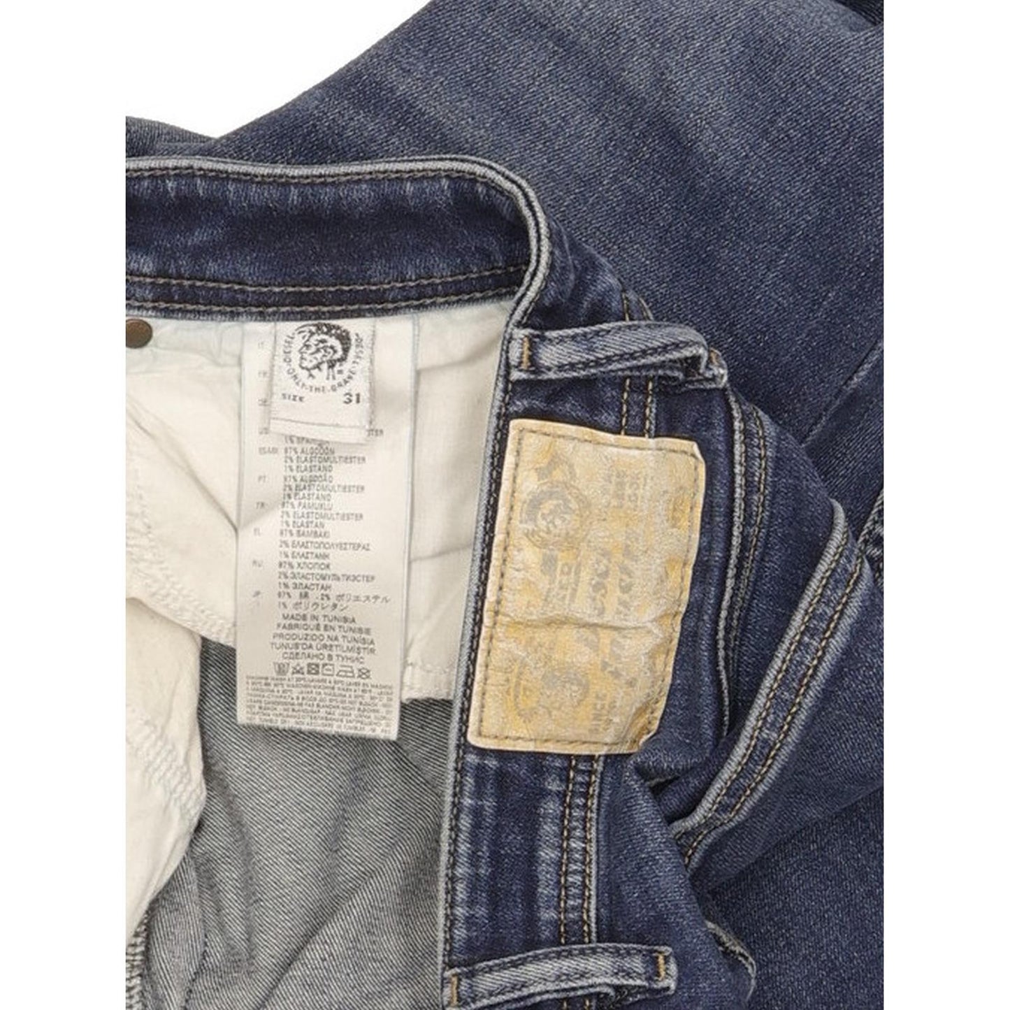 Diesel Waykee Men Blue Straight Regular Stretch Jeans W31 L31