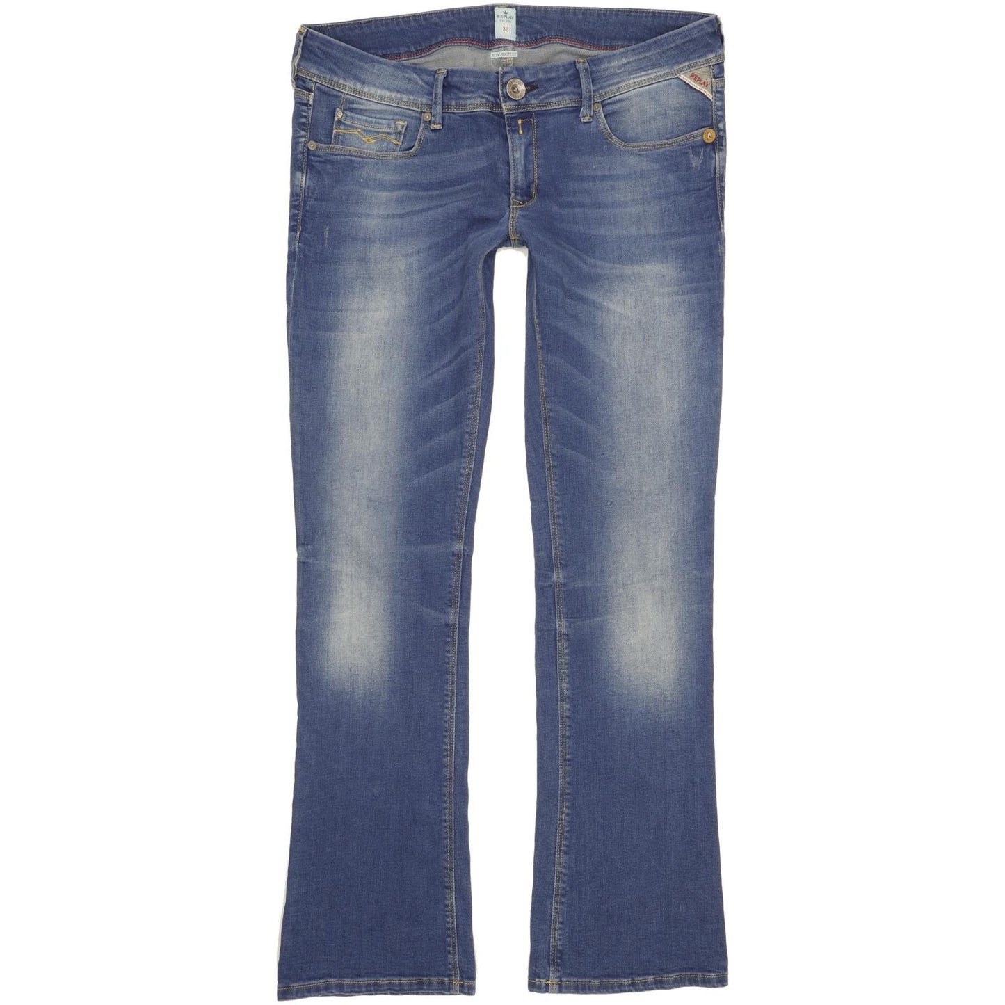 Replay Women Blue Bootcut Slim Stretch Jeans W32 L32
