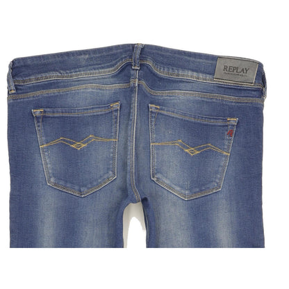 Replay Women Blue Bootcut Slim Stretch Jeans W32 L32