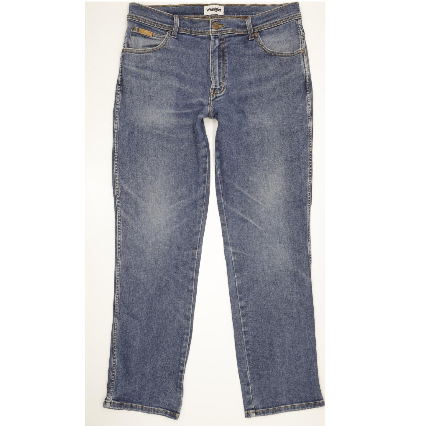 Wrangler Texas Men Blue Straight Regular Stretch Jeans W36 L32