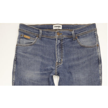 Wrangler Texas Men Blue Straight Regular Stretch Jeans W36 L32