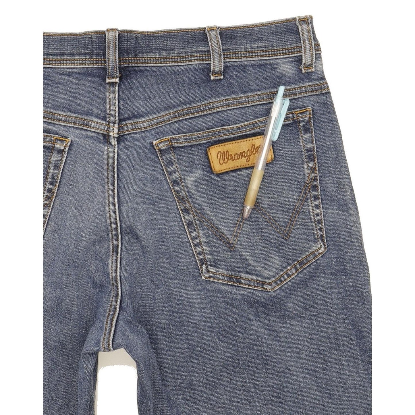 Wrangler Texas Men Blue Straight Regular Stretch Jeans W36 L32