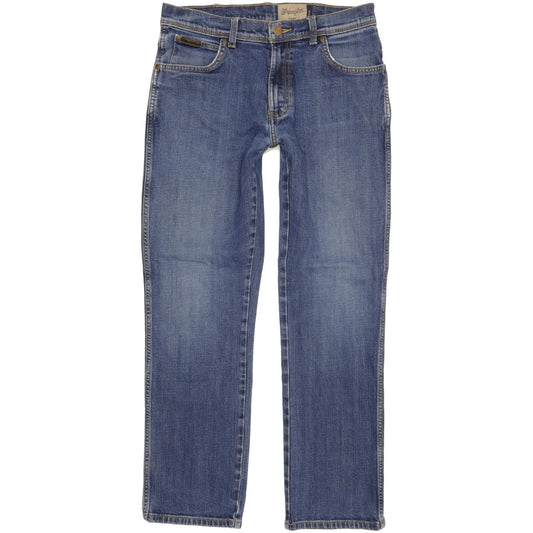 Wrangler Texas Men Blue Straight Regular Stretch Jeans W32 L29