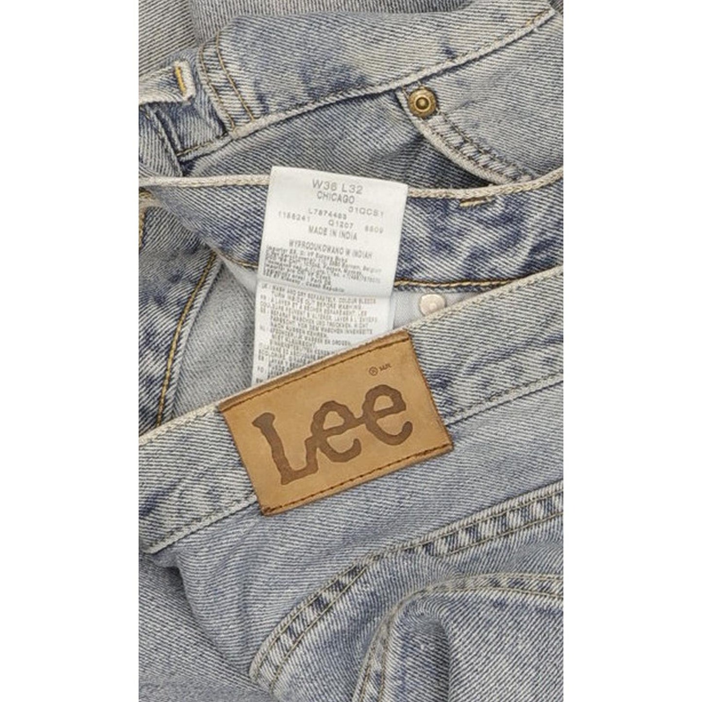 Lee Chicago Men Blue Straight Regular Jeans W36 L31