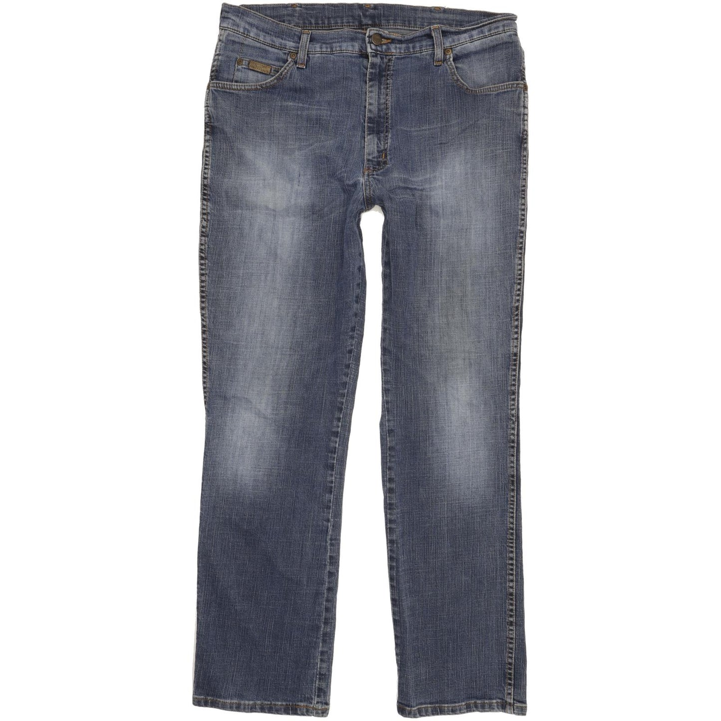 Wrangler Texas Men Blue Straight Regular Stretch Jeans W38 L32