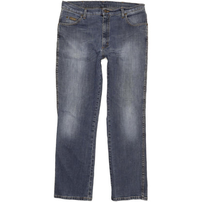 Wrangler Texas Men Blue Straight Regular Stretch Jeans W38 L32
