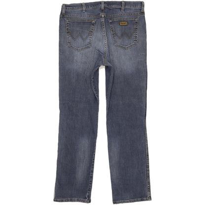 Wrangler Texas Men Blue Straight Regular Stretch Jeans W38 L32