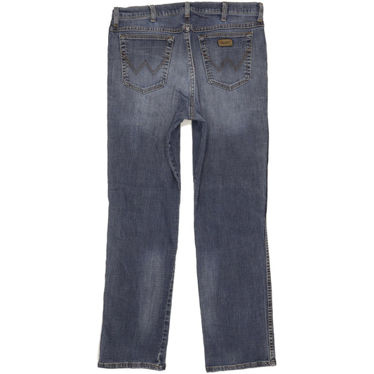 Wrangler Texas Men Blue Straight Regular Stretch Jeans W38 L32