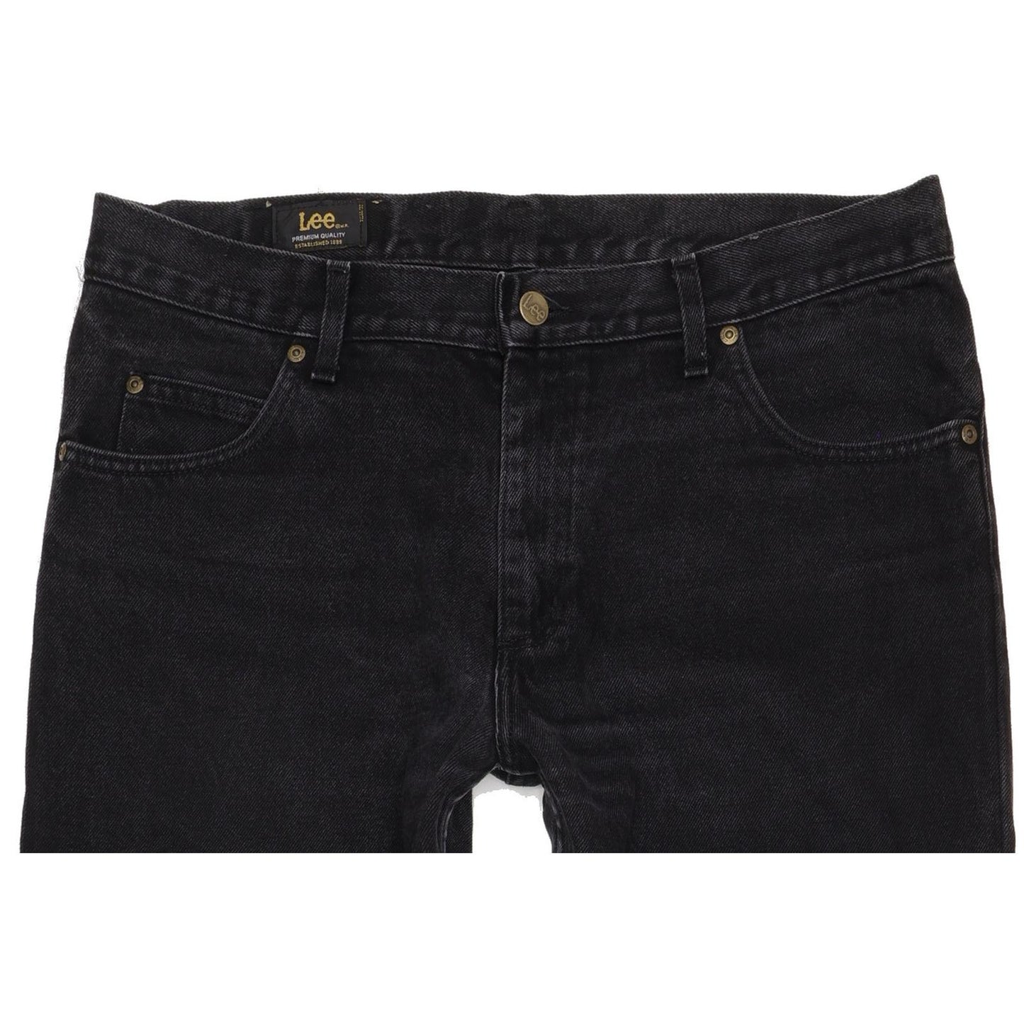 Lee Brooklyn Men Black Straight Regular Jeans W36 L35