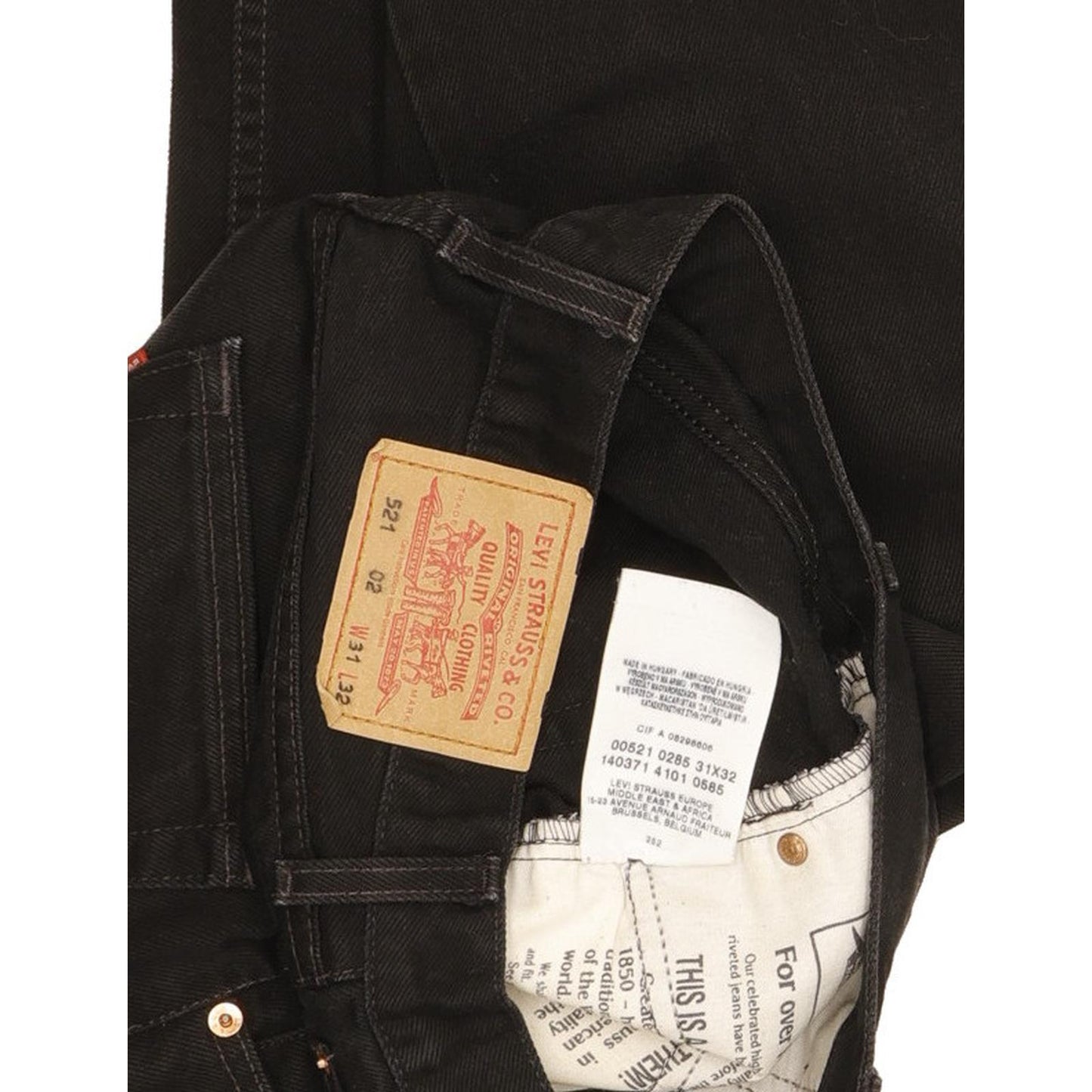 Levi's 521 Men Black Straight Regular Jeans W31 L31