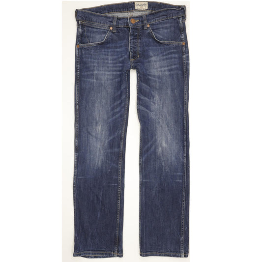 Wrangler Ace Men Blue Straight Regular Stretch Jeans W33 L30
