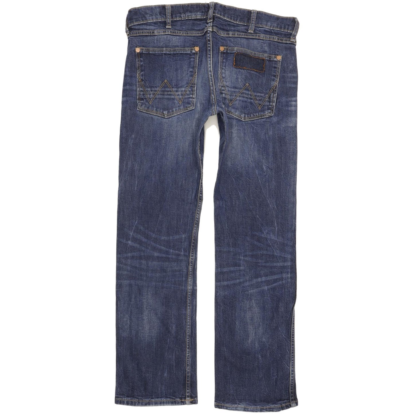 Wrangler Ace Men Blue Straight Regular Stretch Jeans W33 L30