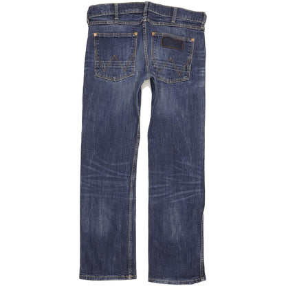 Wrangler Ace Men Blue Straight Regular Stretch Jeans W33 L30