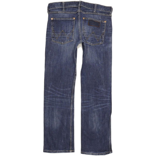 Wrangler Ace Men Blue Straight Regular Stretch Jeans W33 L30