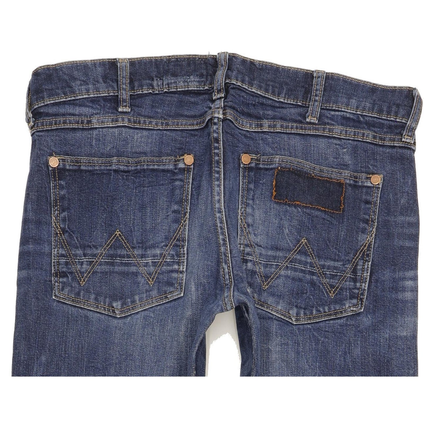Wrangler Ace Men Blue Straight Regular Stretch Jeans W33 L30