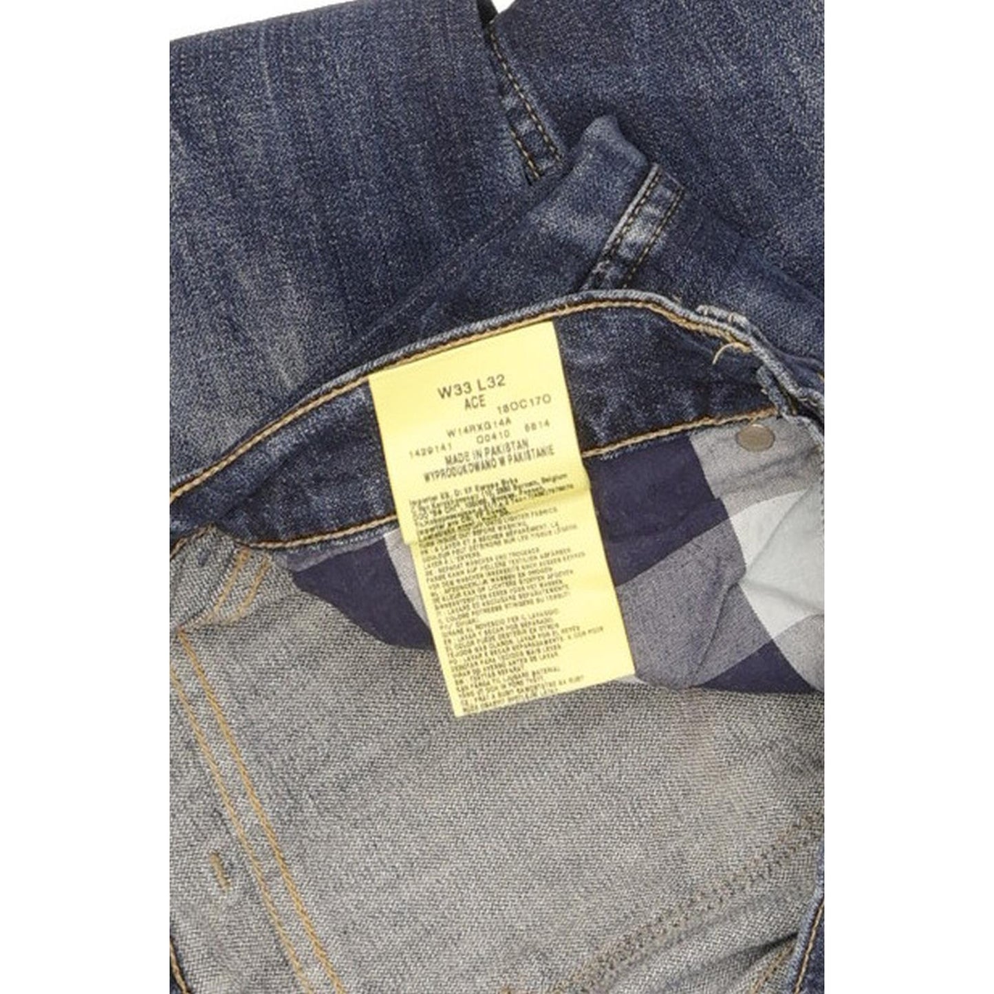 Wrangler Ace Men Blue Straight Regular Stretch Jeans W33 L30