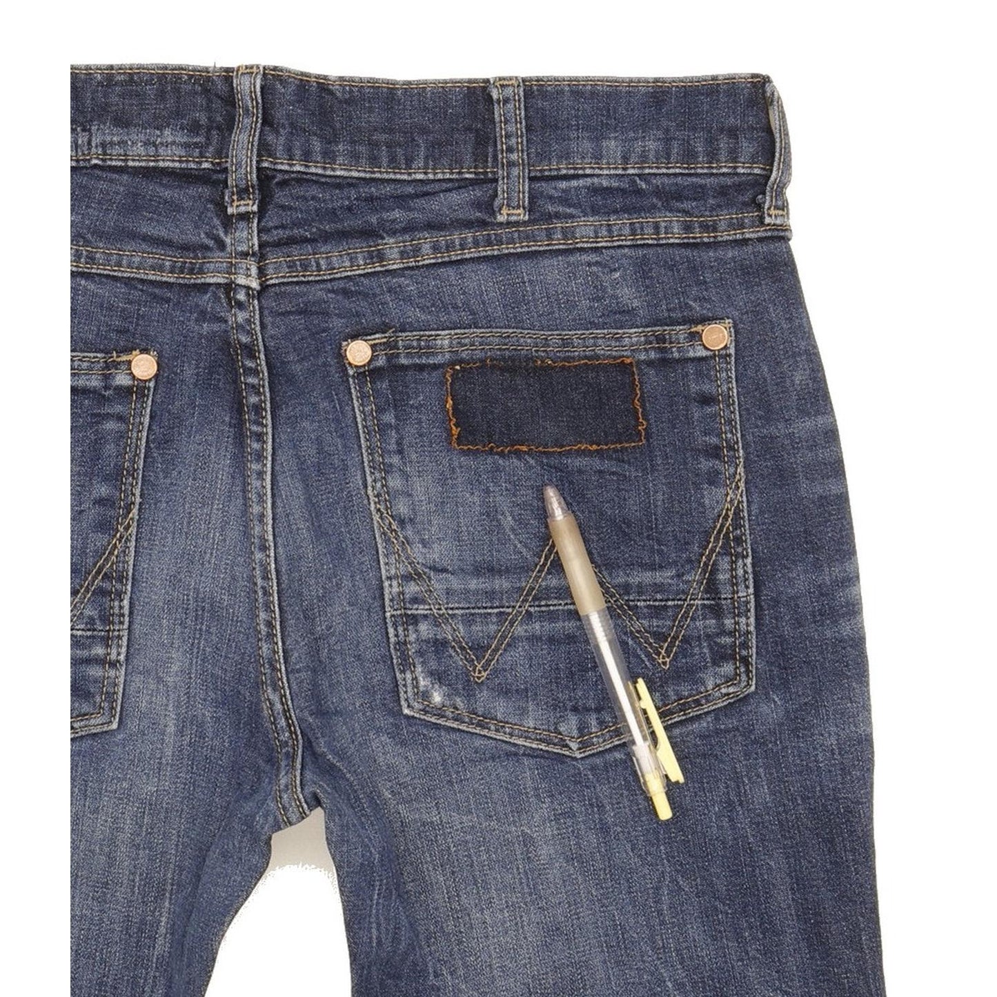 Wrangler Ace Men Blue Straight Regular Stretch Jeans W33 L30