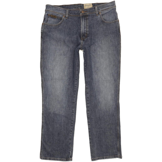 Wrangler Texas Men Blue Straight Regular Stretch Jeans W36 L29