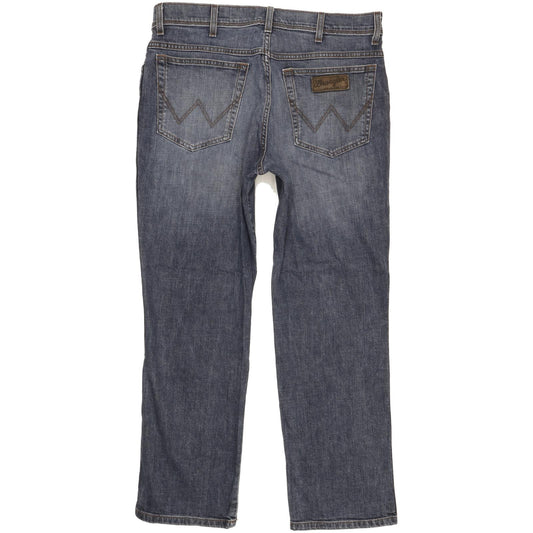 Wrangler Texas Men Blue Straight Regular Stretch Jeans W36 L29